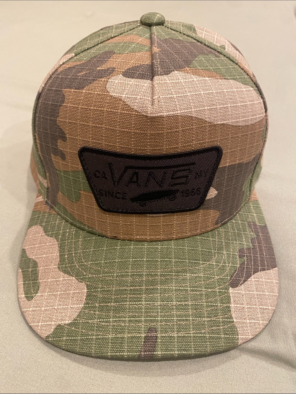 Vans Camo Patch Snapback Hat - Green/ Brown